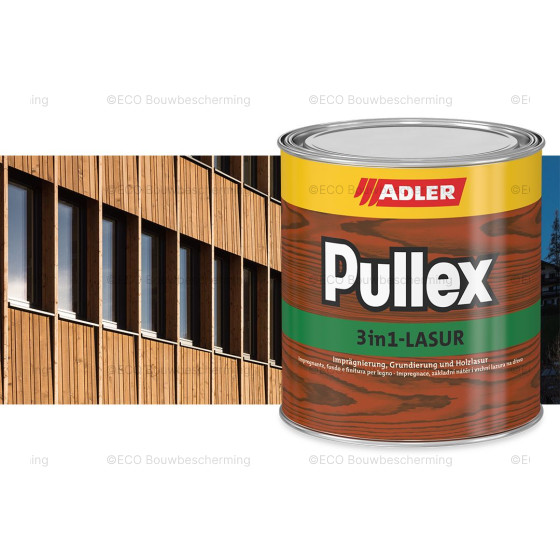 Afbeelding van een 750ml verpakking van Adler Pullex 3in1 Houtimpregneer, ideaal voor buitenhoutbescherming.