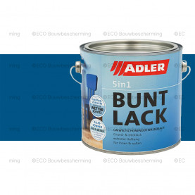 Blik Adler Buntlack 5in1 RAL 1021: "Adler Buntlack 5in1 lakverf in koolzaadgeel, geschikt voor hout, metaal en kunststof."
