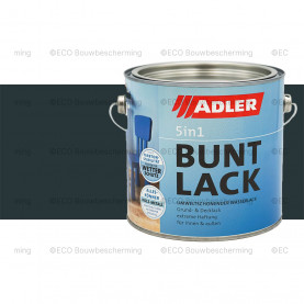 Blik Adler Buntlack 5in1 RAL 1021: "Adler Buntlack 5in1 lakverf in koolzaadgeel, geschikt voor hout, metaal en kunststof."
