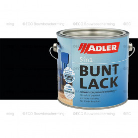 Blik Adler Buntlack 5in1 RAL 1021: "Adler Buntlack 5in1 lakverf in koolzaadgeel, geschikt voor hout, metaal en kunststof."
