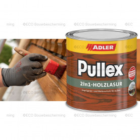 Verpakking van 750 ml van de Adler Pullex Hout Lazuur voor duurzame en beschermende afwerking van hout