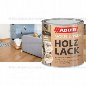 Verpakking van 750ml Adler hout- en parketlak, ideaal voor het beschermen van houten vloeren en meubels tegen slijtage