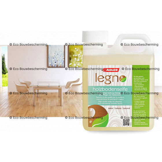 Fles Adler Legno-Holzbodenseife – houtzeep voor reiniging en onderhoud van houten vloeren
