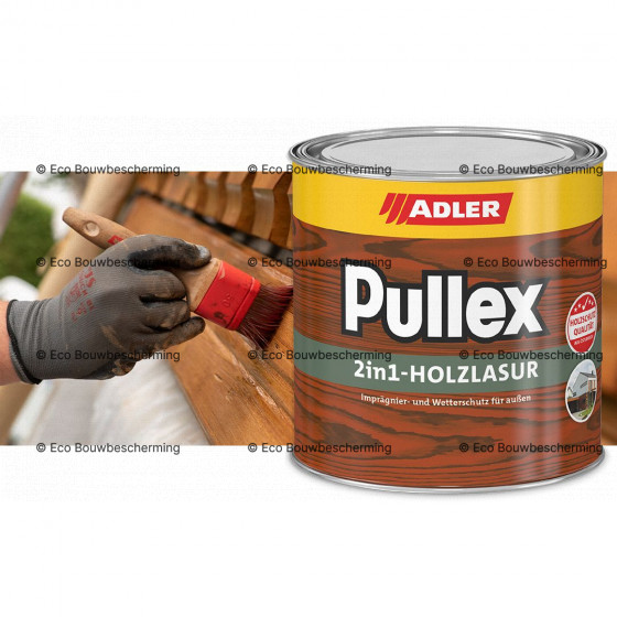 Verpakking van 750 ml van de Adler Pullex Hout Lazuur voor duurzame en beschermende afwerking van hout