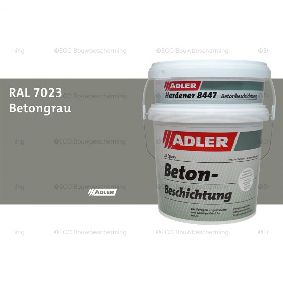 Adler 2K-Epoxy Beton Beschichtung RAL 7023 – Slijtvaste en waterdichte vloercoating voor betonvloeren.
