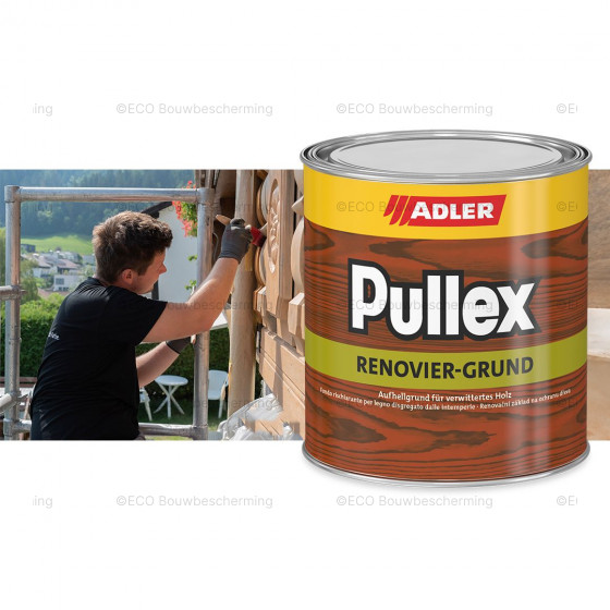 Blik Adler Pullex Renovier-Grund 750 ml – houtbeschermingsimpregnering voor buitenhout.