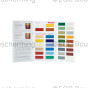 Overzicht van de kleuren van Adler Pullex Color lakverf, geschikt voor verschillende houtoppervlakken.