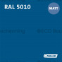 Kleurstaal van Adler Buntlack 5in1 in RAL 5010 Gentiaanblauw