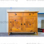 Kast waarop Shabby chic effect gecreëerd wordt met Adler Kreidefarbe en distressing techniek 