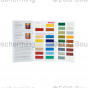 Overzicht van de kleuren van Adler Pullex Color lakverf, geschikt voor verschillende houtoppervlakken.