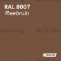 Verf in RAL 8007 (Reebruin) van Adler Pullex Color lakverf, voor een rustieke uitstraling op houten objecten.