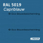Verf in RAL 5019 (Capriblauw) van Adler Pullex Color lakverf, voor een frisse uitstraling op houten oppervlakken