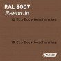 Verf in RAL 8007 (Reebruin) van Adler Pullex Color lakverf, voor een rustieke uitstraling op houten objecten.